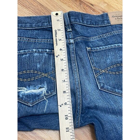 Abercrombie & Fitch Emma Women's 6 Blue Jeans Denim Cotton Bootcut Distressed - Picture 8 of 11